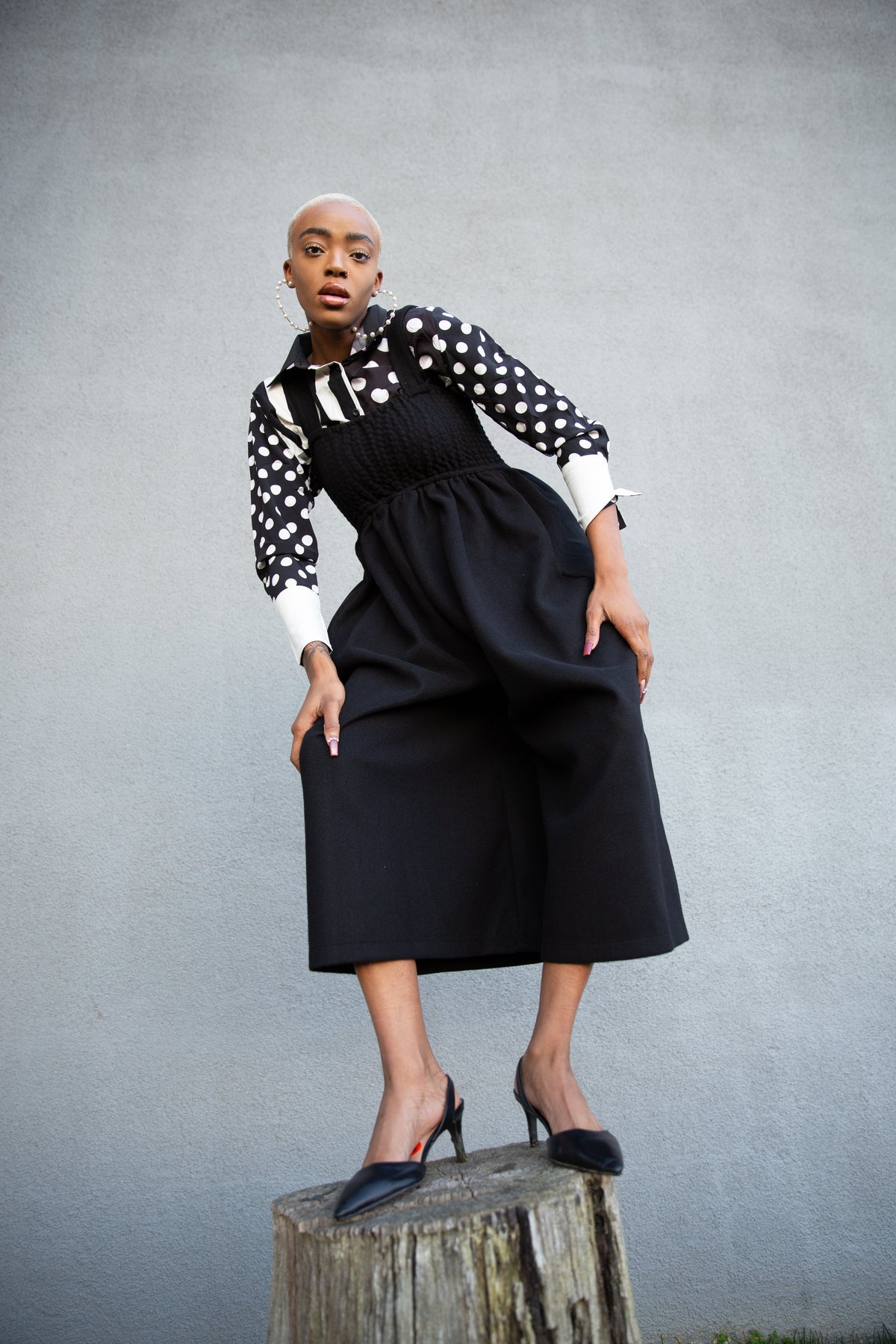 TEEK - Jucee Wide Leg Overalls - Black OVERALLS TEEK MS