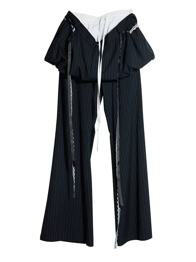 TEEK - Meetah Skirt Waist Bellbottom Pants PANTS TEEK MS Black S