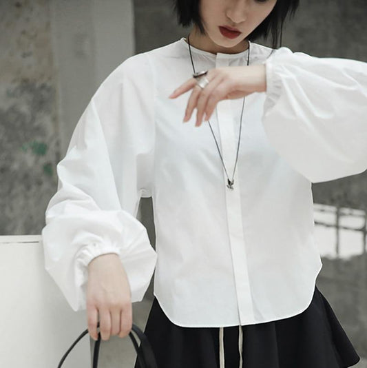 TEEK - White Ai Enkei Loop Sleeve Shirt TOPS TEEK MS