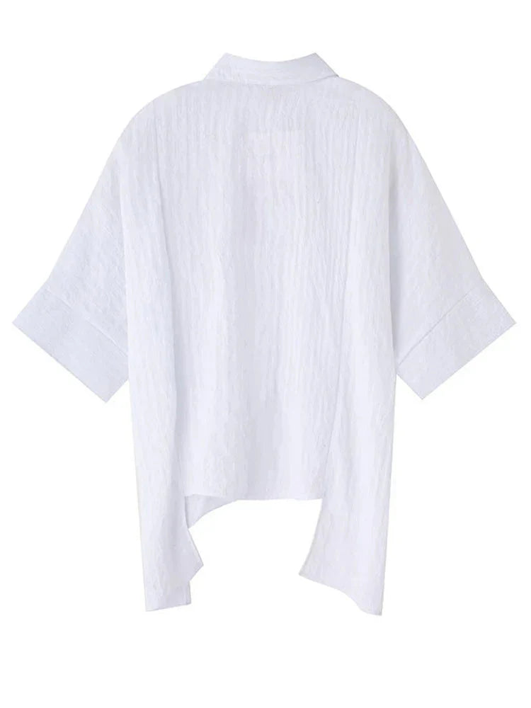 TEEK - Marga Short Sleeve Blouse - White TOPS TEEK MS