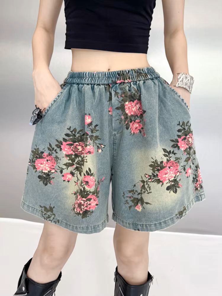 TEEK - Rosette Rose Denim Shirt TOPS TEEK MS
