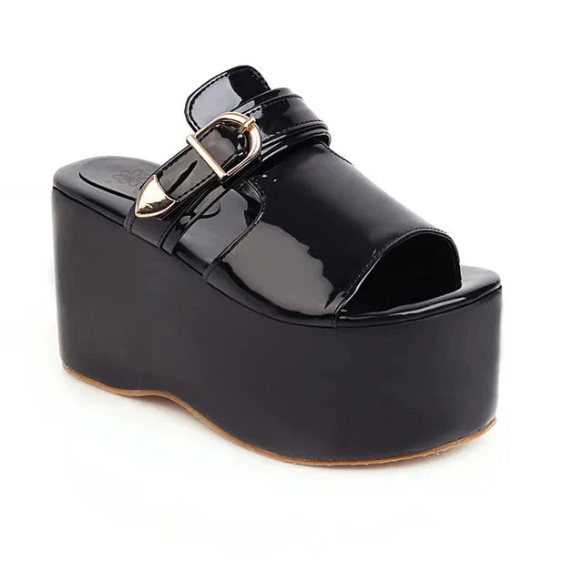TEEK - Asuandra Platform Slide - Black SHOES TEEK MS
