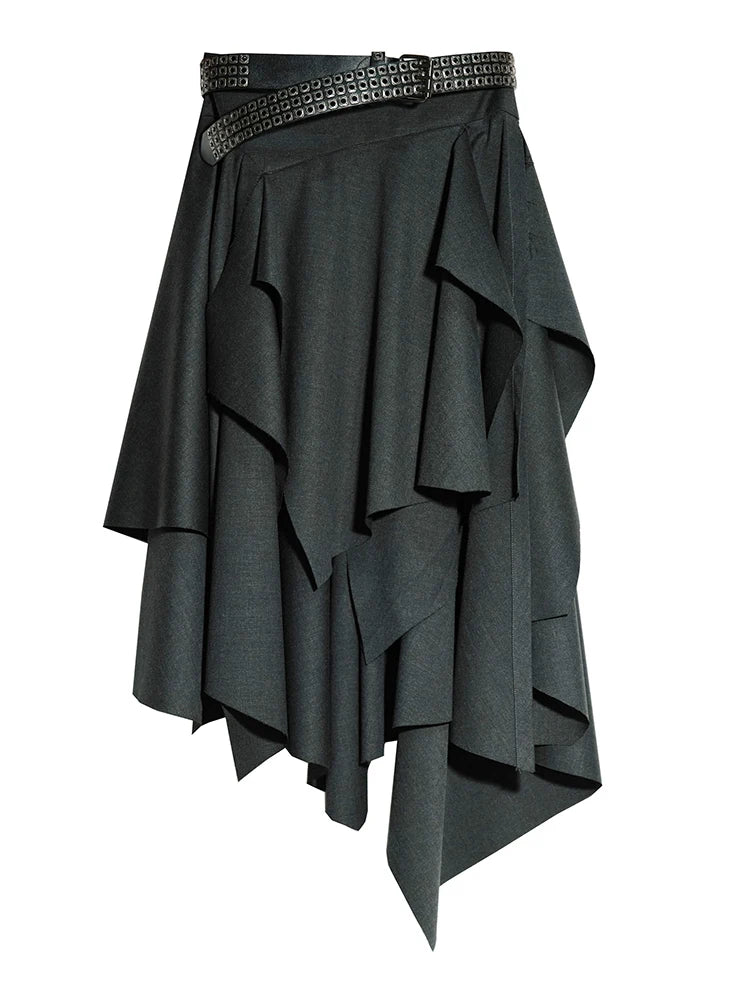 TEEK - Bimbalay Ruffle Skirt SKIRT TEEK MS Dark Gray S