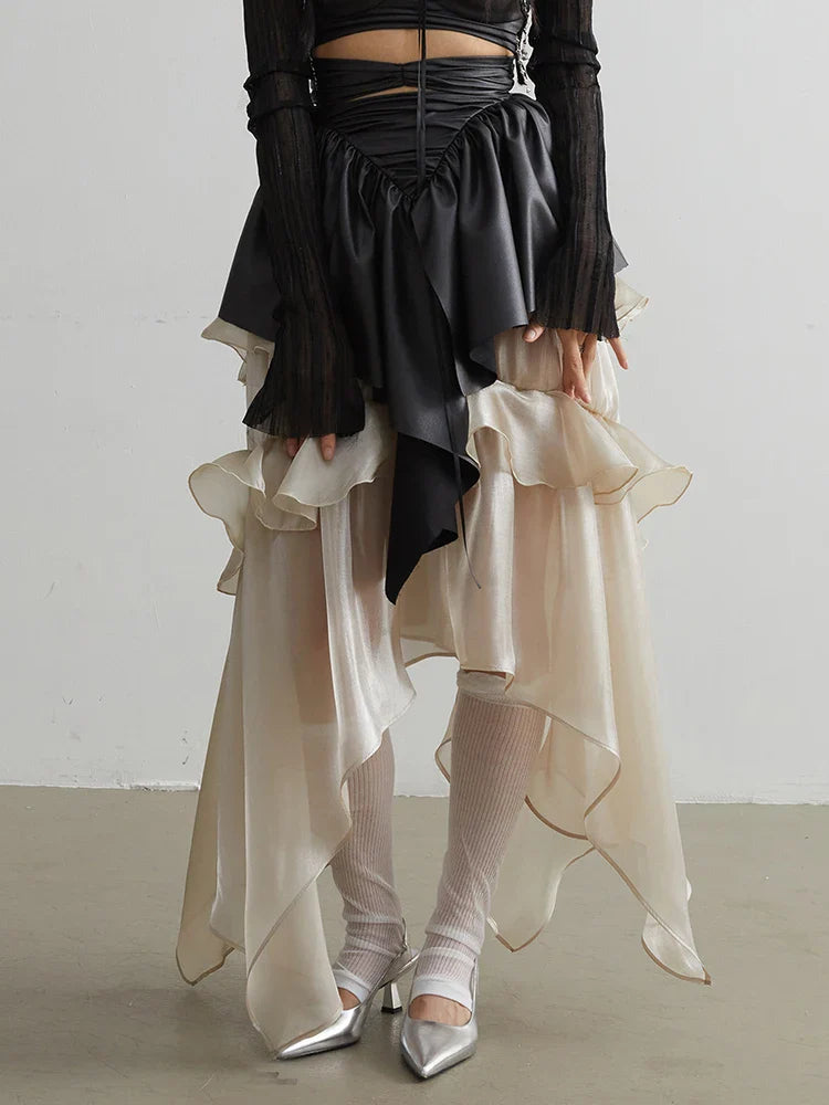 TEEK - Saturn Ruffled Champagne Skirt SKIRT TEEK MS