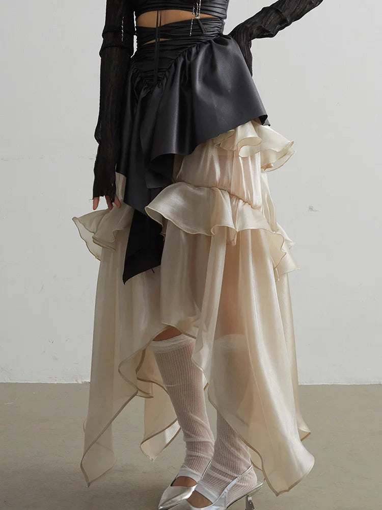TEEK - Saturn Ruffled Champagne Skirt SKIRT TEEK MS