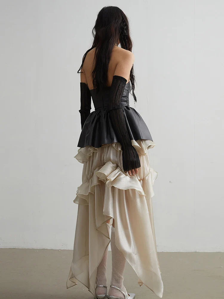 TEEK - Saturn Ruffled Champagne Skirt SKIRT TEEK MS