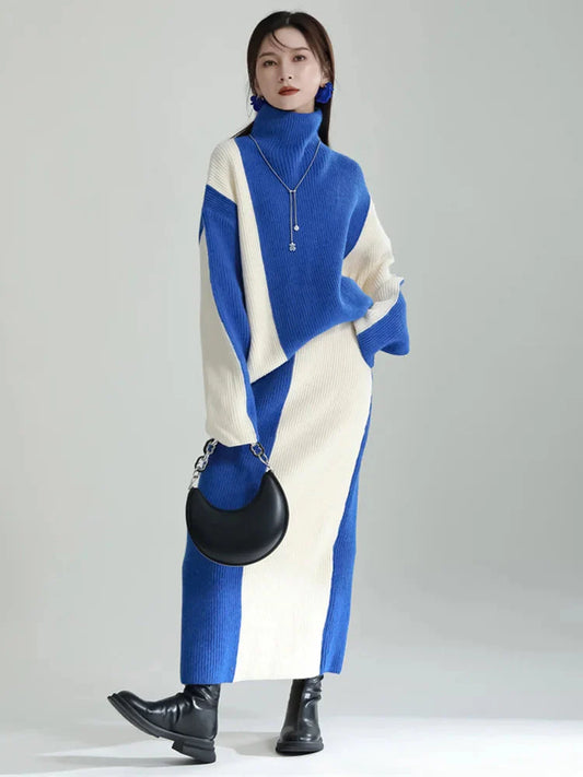 TEEK - Kmessta Sweater Skirt Set SET TEEK MS Blue One Size