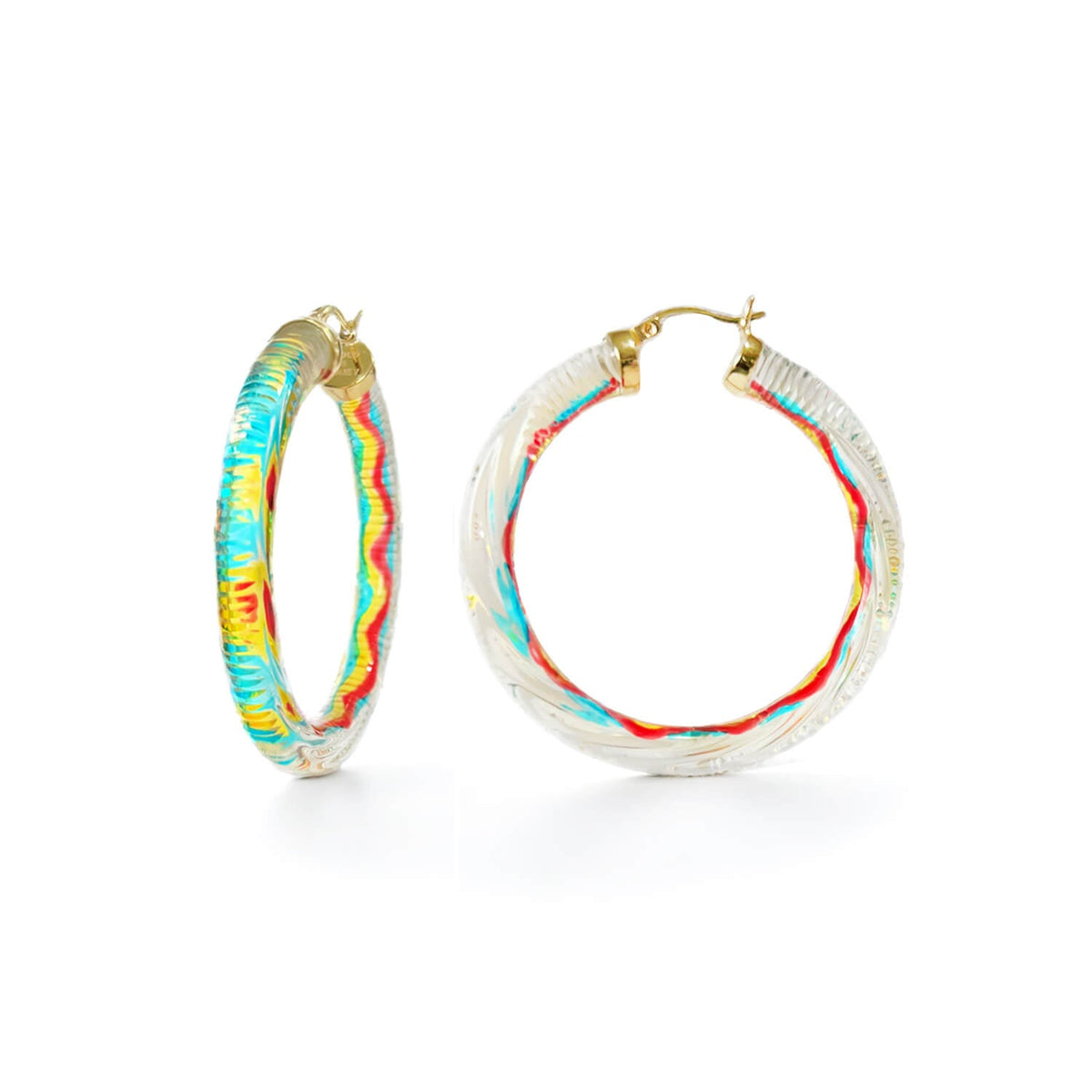 TEEK - Ombre Painted INSTYLE Lucite Hoop Earrings JEWELRY TEEK GNH MULTI COLOR