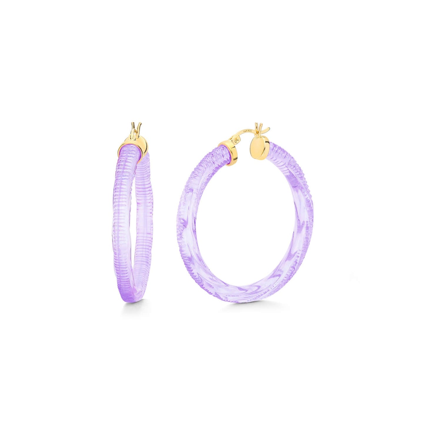 TEEK - INSTYLE Lucite Hoop Earrings JEWELRY TEEK GNH PURPLE