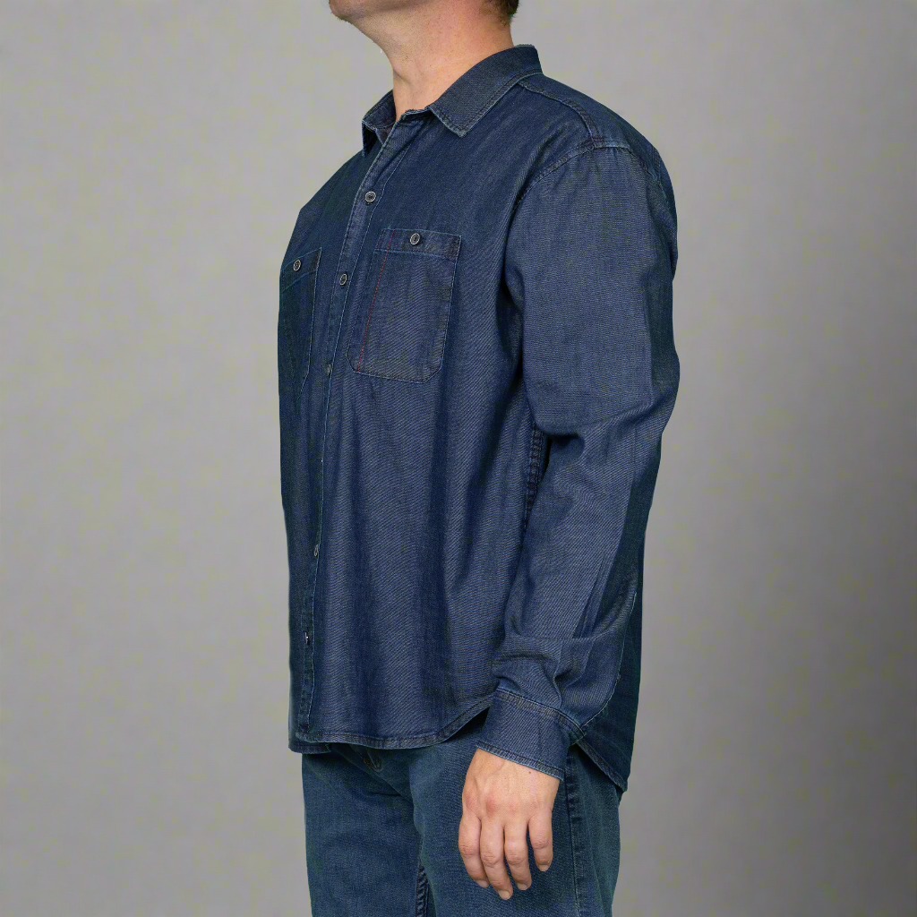 TEEK - Chambray Button Up - Work Fit TOPS TEEK DDA S