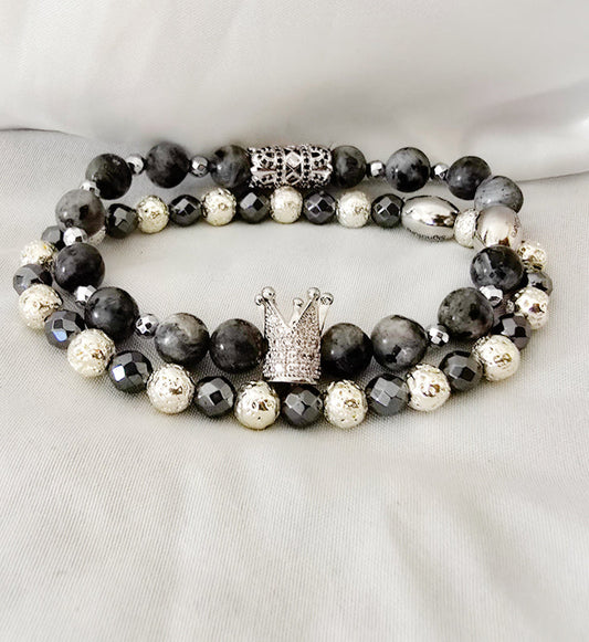 TEEK - The Silver Larvikite Crown Set JEWELRY TEEK LSC