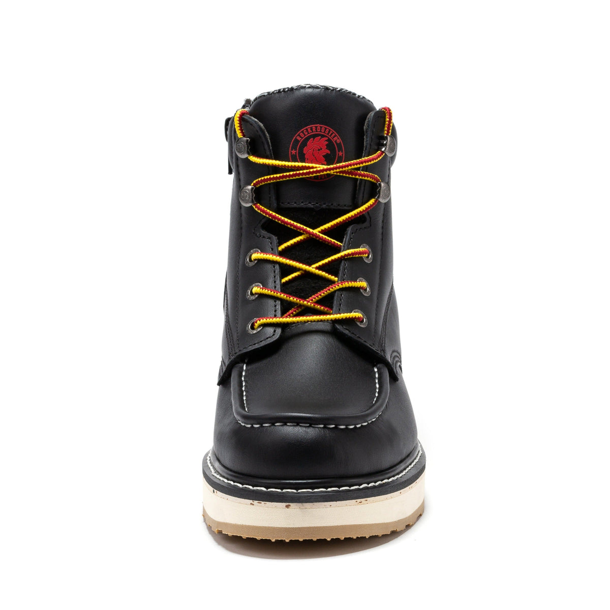 TEEK - ROCKROOSTER Magnolia Mens 6 Inch Black Soft Toe Zip Sided Wedge Work Boots SHOES TEEK RRF