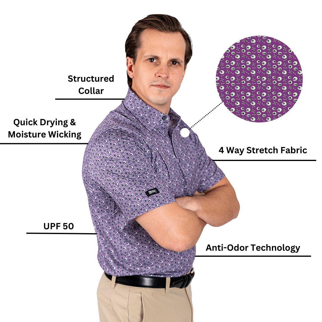 TEEK - Skull and Bones Mens Polo TOPS TEEK 2P
