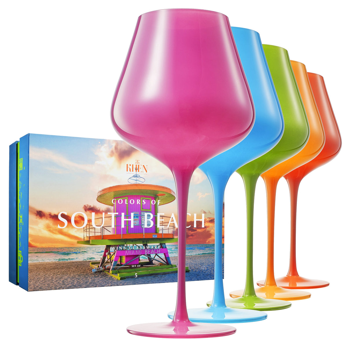 TEEK - Stagioni Stemmed Wine Glassware South Beach Set HOME DECOR TEEK KS