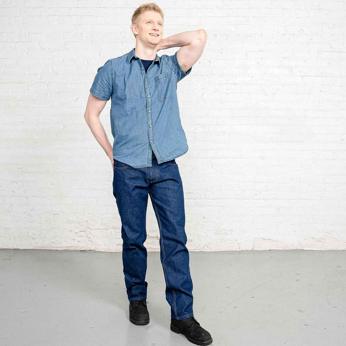TEEK - 100% Cotton Tailored Fit Dark Wash JEANS TEEK DDA 28 28