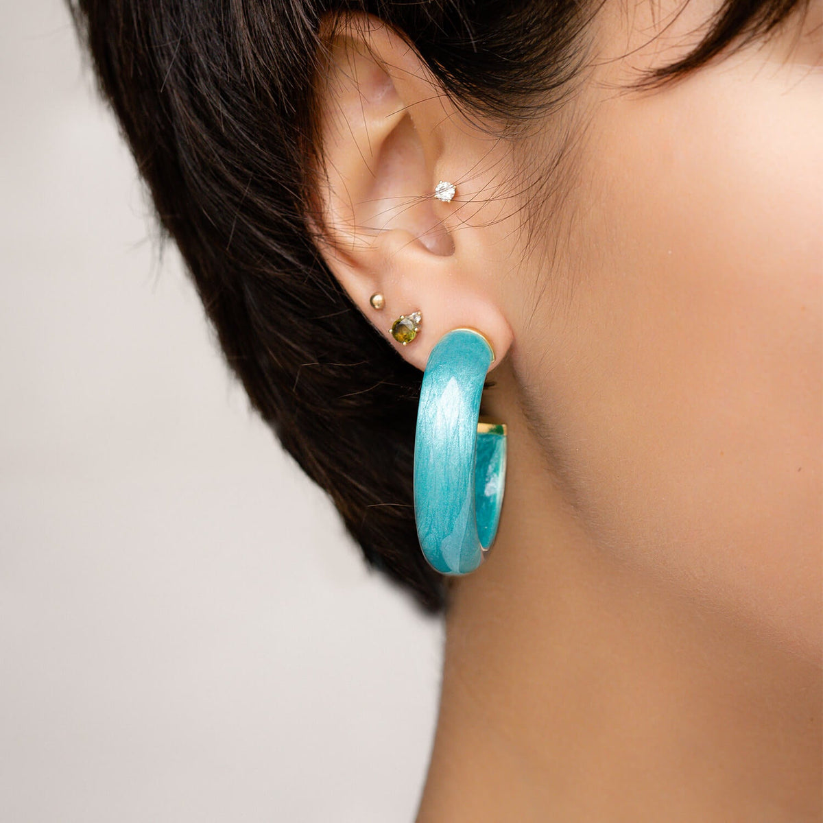TEEK - Small Illusion Lucite Hoop Earrings JEWELRY TEEK GNH