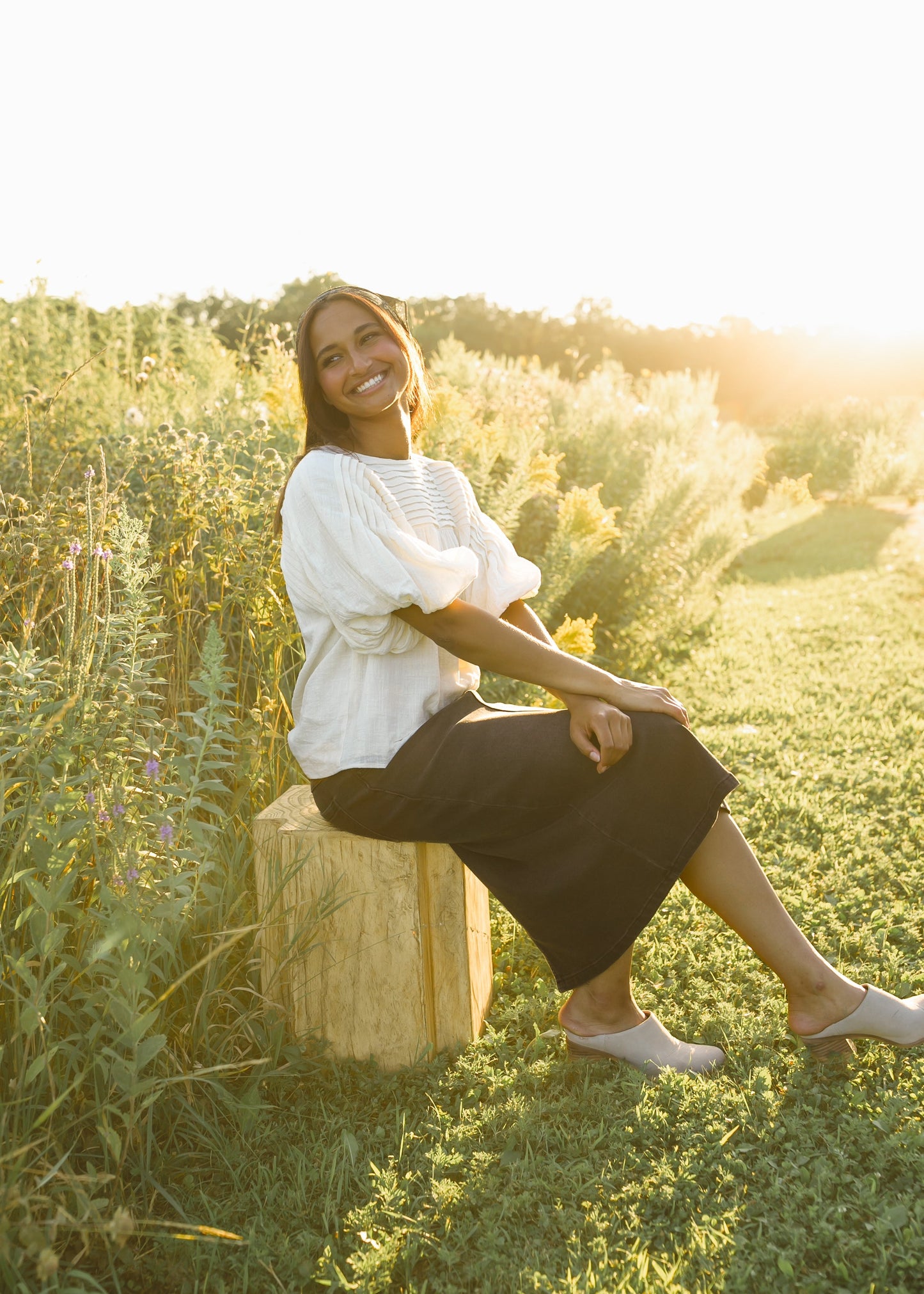 TEEK - Tiffany Black Denim Midi Skirt SKIRT TEEK INH