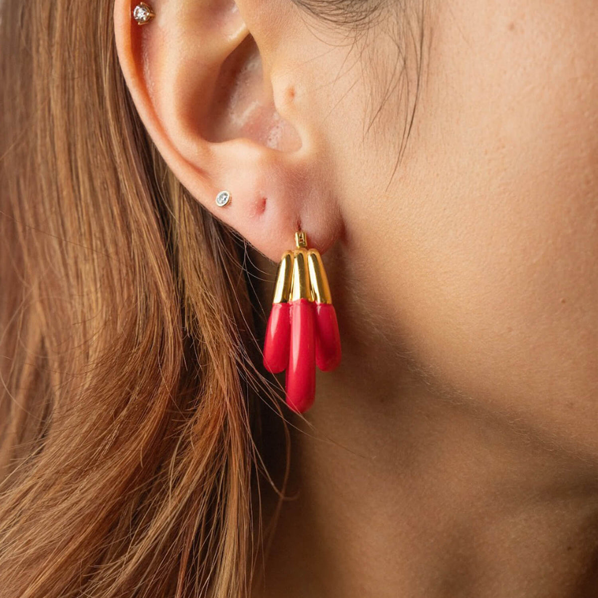 TEEK - Triple Hoop Lucite Earrings JEWELRY TEEK GNH