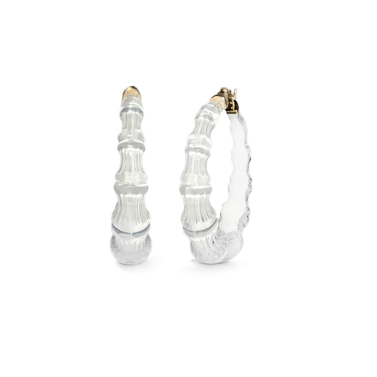 TEEK - Bamboo Illusion Lucite Hoop Earrings JEWELRY TEEK GNH DOVE