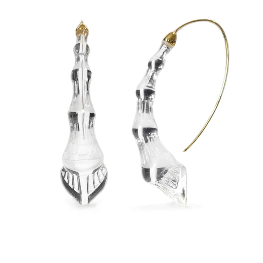 TEEK - Wishbone Bamboo Lucite Earrings JEWELRY TEEK GNH