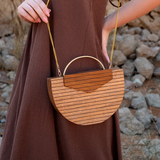 TEEK - Wooden Arc Clutch BAG TEEK AL