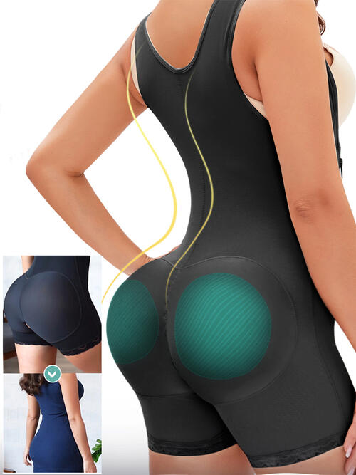 TEEK - Full Size Side Zip Up Wide Strap Shapewear UNDERWEAR TEEK Trend