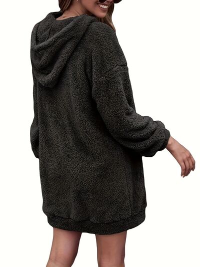 TEEK - Half Zip Oversized Hoodie DRESS TEEK Trend