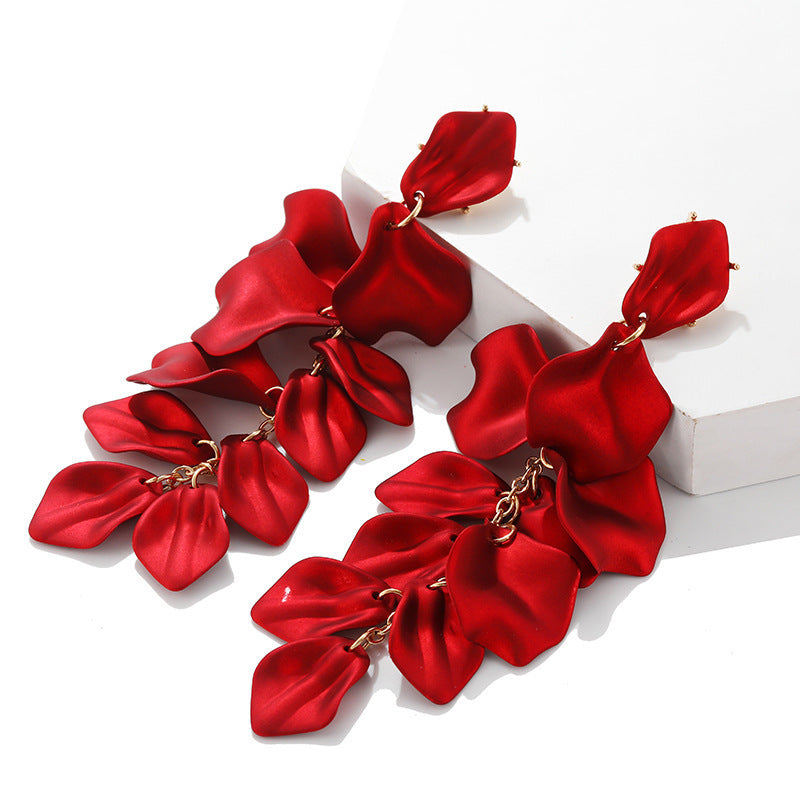 TEEK - Petal Earrings JEWELRY TEEK Red