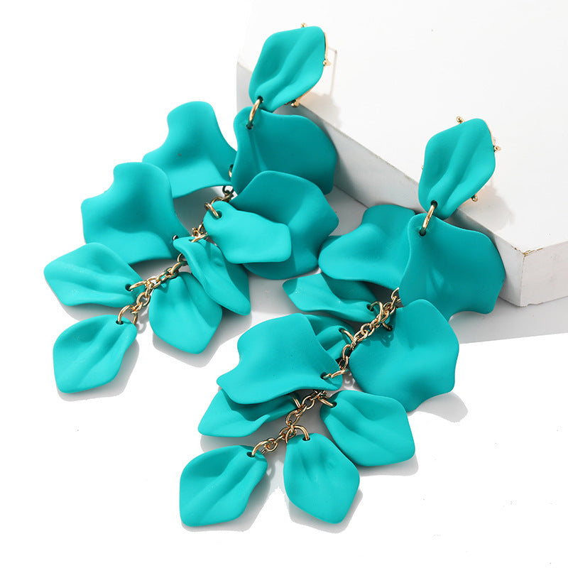 TEEK - Petal Earrings JEWELRY TEEK Deep Aqua