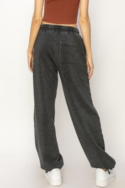 TEEK - Black Stitched Drawstring Sweatpants PANTS TEEK Trend
