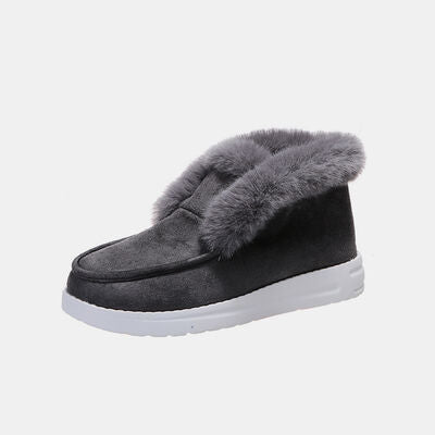 TEEK - Furry Suede Snow Boots SHOES TEEK Trend Charcoal 36(US5)