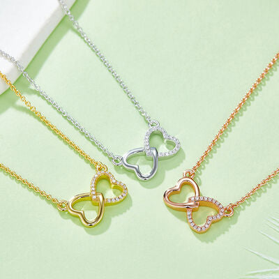 TEEK - 925 SS Heart End Bow Necklace JEWELRY TEEK Trend