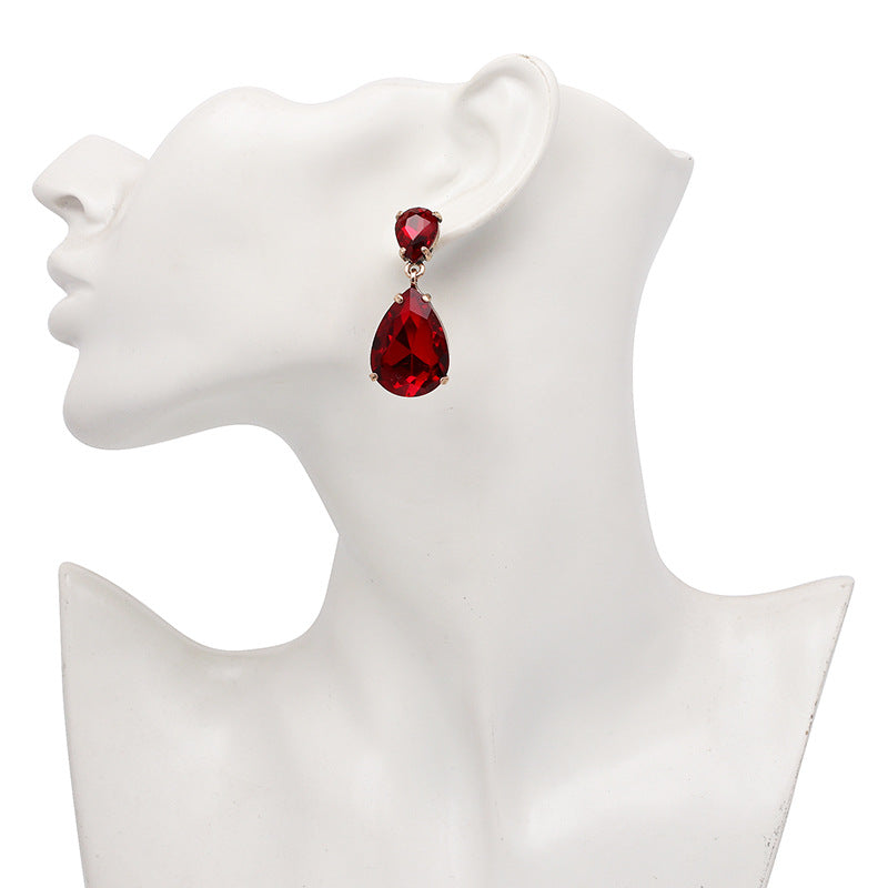 TEEK - Red Eardrop Earrings JEWELRY TEEK