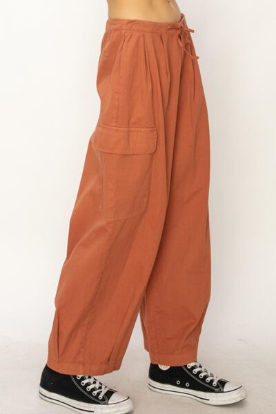TEEK - Baked Clay Drawstring Cargo Pants PANTS TEEK Trend