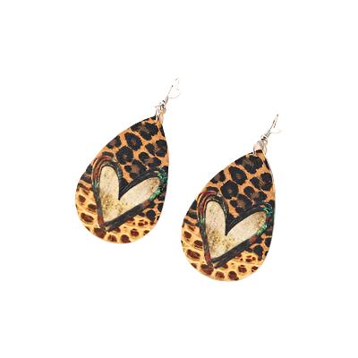 TEEK - Leopard Teardrop Heart Earrings JEWELRY TEEK Trend