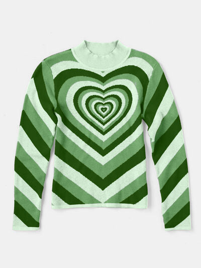 TEEK - Heart Mock Neck Sweater SWEATER TEEK Trend