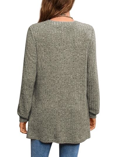 TEEK - Slit Notched Pocketed T-Shirt TOPS TEEK Trend