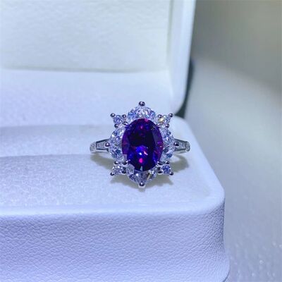 TEEK - Plum Moissanite 925 Sterling Silver Ring JEWELRY TEEK Trend 6