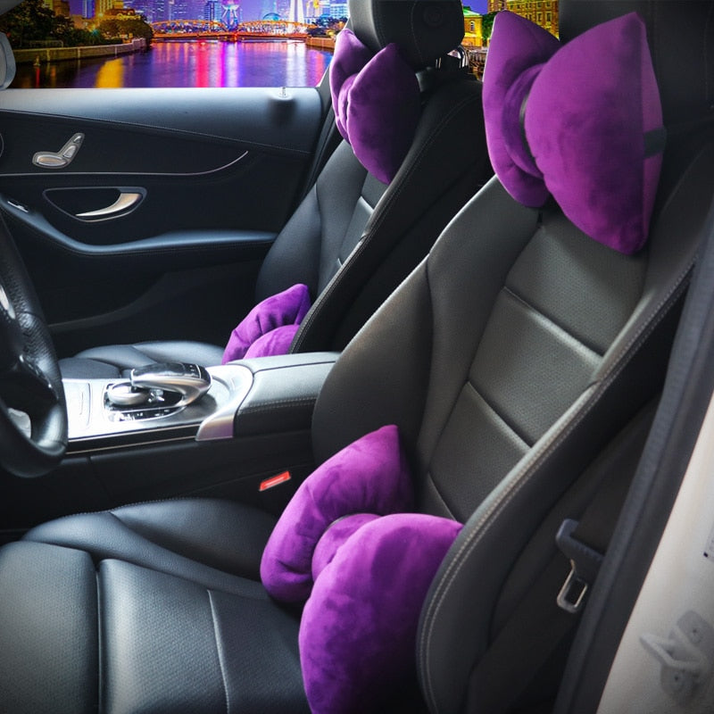 TEEK - Plush Outlined Knot Car Seat Cushions