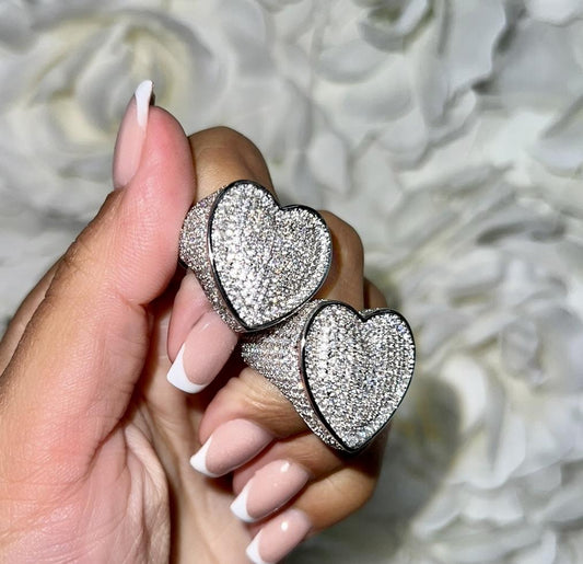 TEEK - CZ Heartful Finger Ring JEWELRY theteekdotcom