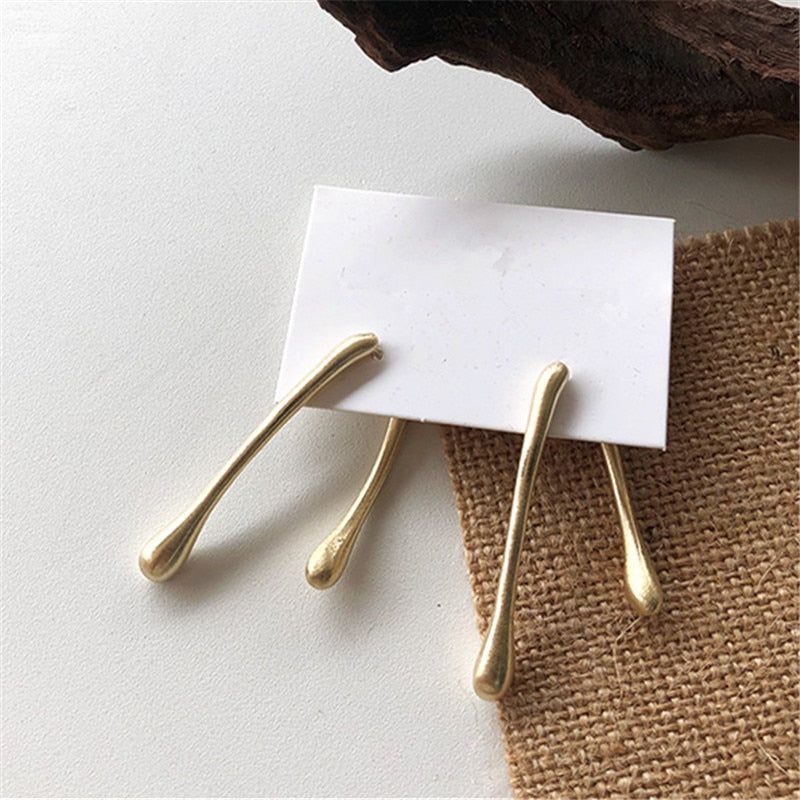 TEEK - Drip Droplet Earrings JEWELRY theteekdotcom Matte Gold