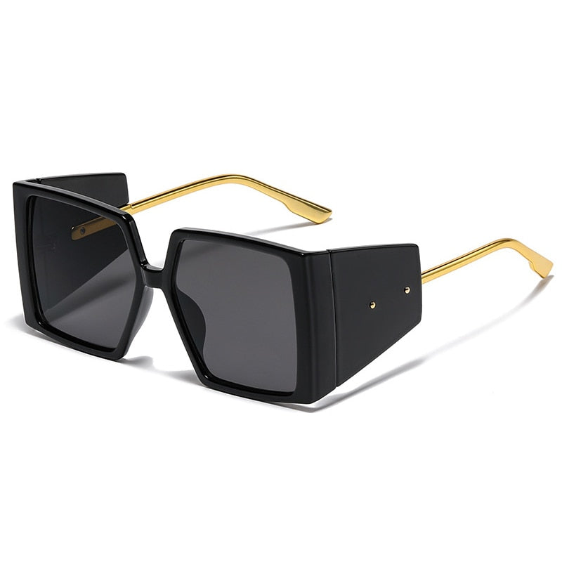 TEEK - Square Barely Blockers Sunglasses EYEGLASSES theteekdotcom Black-Black