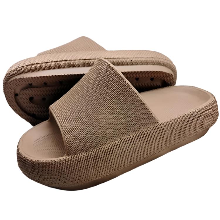 TEEK - Thick Sole Soft Bread Slippers SHOES theteekdotcom Khaki 5