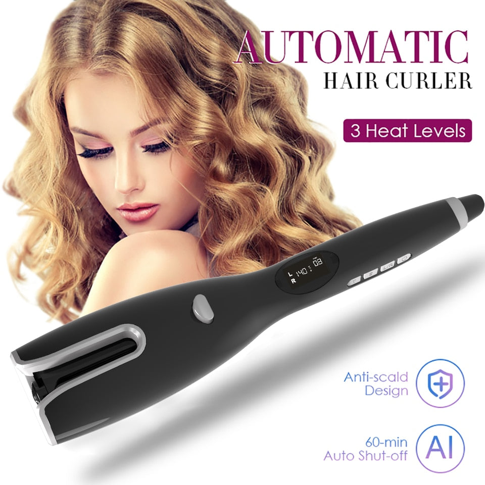 TEEK - LCD Automatic Air Spin Hair Curler HAIR TOOL theteekdotcom