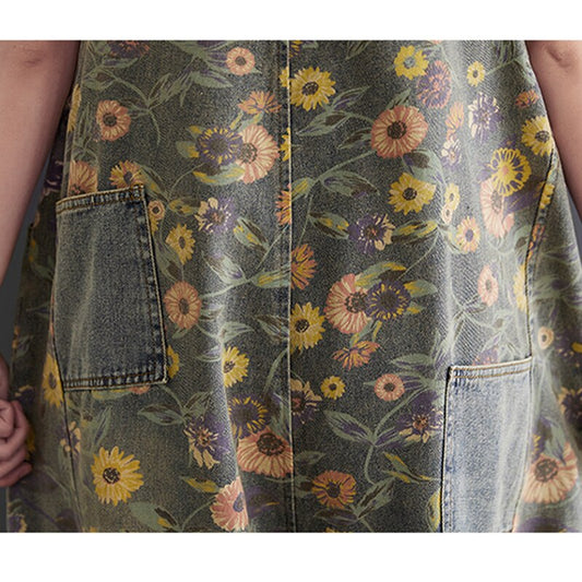 TEEK - Baggy Floral Overalls OVERALLS theteekdotcom