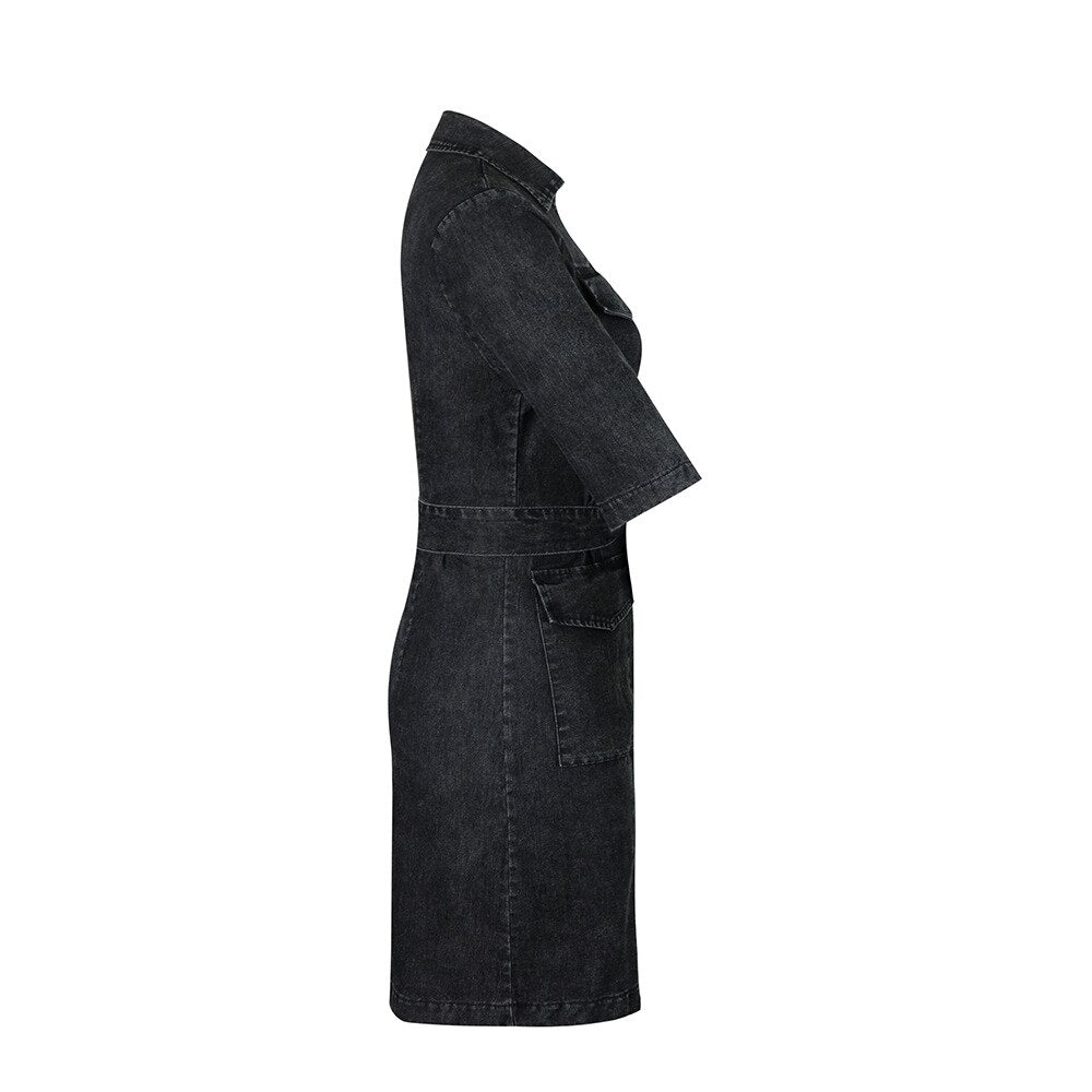 TEEK - Belted Denim Dress DRESS theteekdotcom