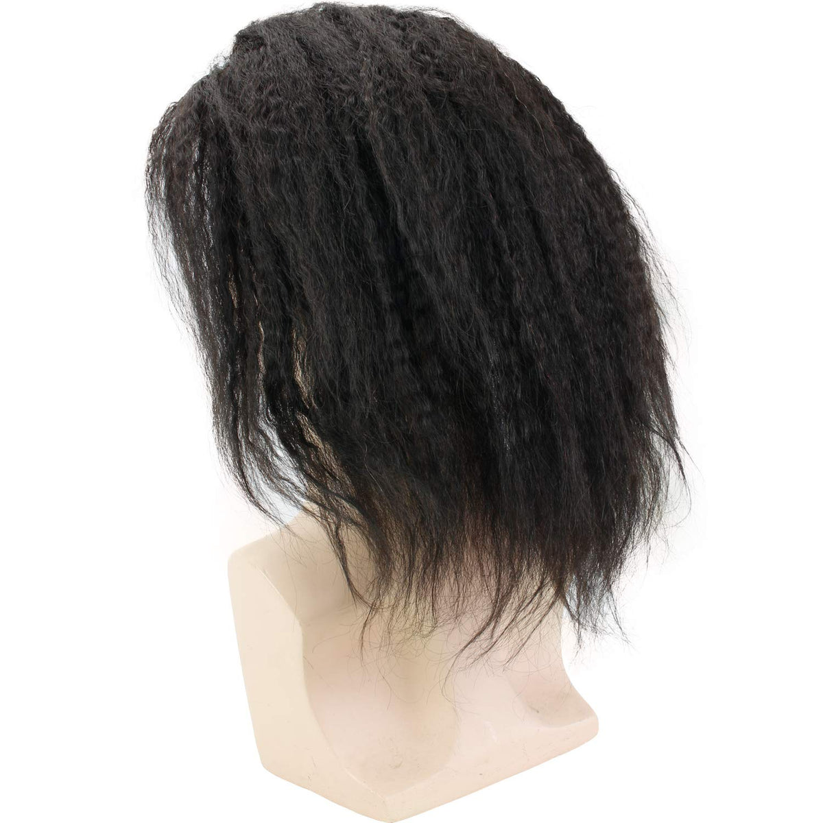 TEEK - 12" Long Kinky Straight Mono Lace Toupee HAIR theteekdotcom