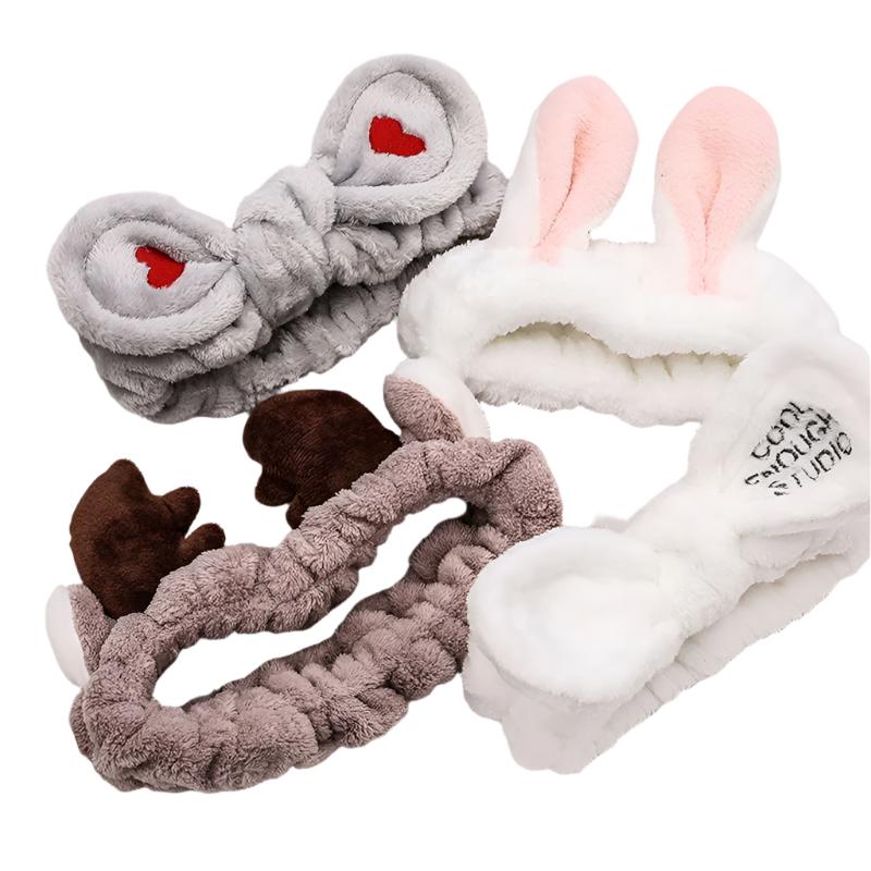 TEEK - Fleece Animal Ears Bow Headband HAIR SUPPLIES theteekdotcom