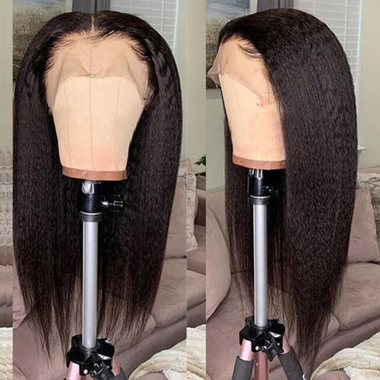 TEEK - Naturally Kinky Straight Lace Front Human Hair Wig HAIR theteekdotcom