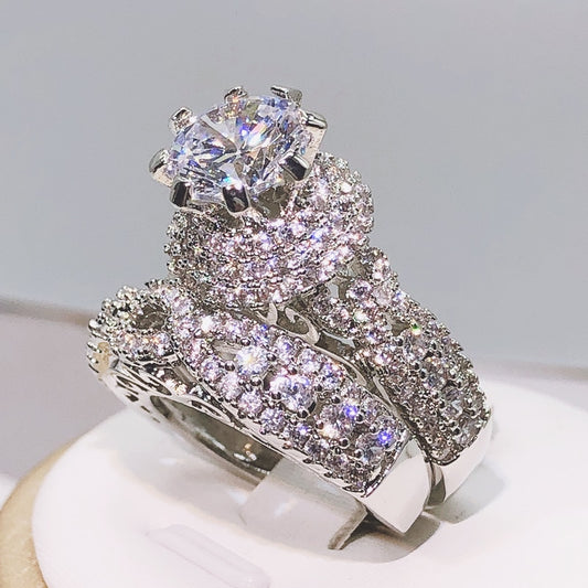 TEEK - 925 Silver Milan Girl Crystal Round Ring JEWELRY theteekdotcom